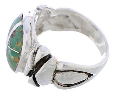 Silver Turquoise Jewelry Ring Size 7-1/2 TX40008