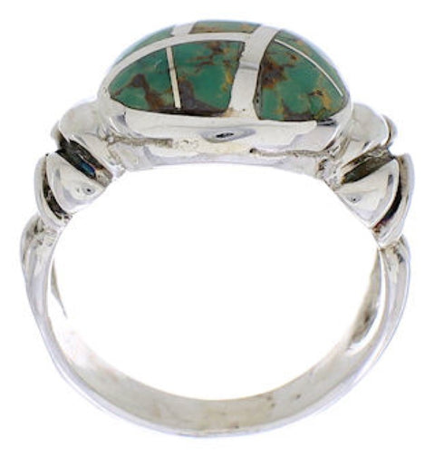 Silver Turquoise Southwestern Jewelry Ring Size 6-3/4 TX40007