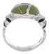 Southwestern Silver Turquoise Inlay Jewelry Ring Size 5-3/4 TX40017