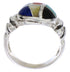 Southwestern Silver Multicolor Ring Size 6-3/4 TX40020
