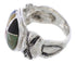 Sterling Silver Multicolor Inlay Ring Size 7-1/4 TX40030