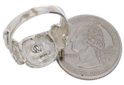 Multicolor Inlay Silver Southwest Ring Size 5 TX40053