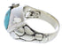 Turquoise And Sterling Silver Southwest Flower Ring Size 5-1/4 UX33326