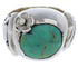 Southwest Sterling Silver Turquoise Flower Ring Size 5-1/4 UX33355