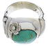 Turquoise Flower Authentic Sterling Silver Ring Size 5-1/2 UX33356