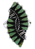 Genuine Sterling Silver Turquoise Needlepoint Ring Size 6-1/4 UX33372