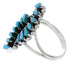 Silver And Turquoise Needlepoint Southwest Ring Size 7-1/4 UX33402