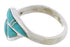 Sterling Silver Southwest Turquoise Inlay Ring Size 4-3/4 WX40917