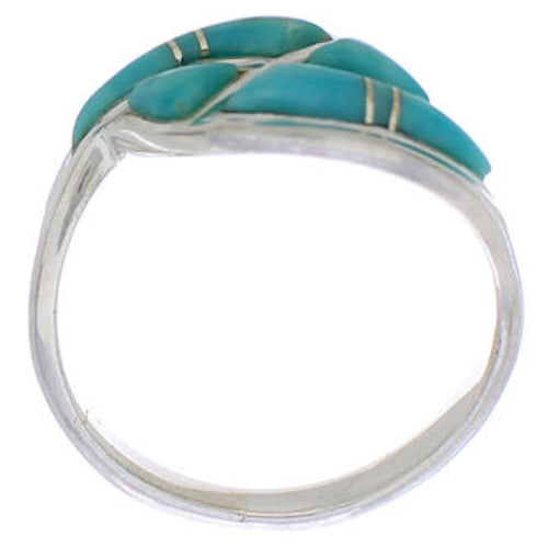 Turquoise Jewelry Sterling Silver Ring Size 7-3/4 AX87766