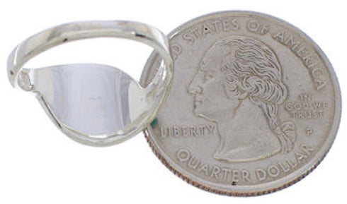 Turquoise Jewelry Sterling Silver Ring Size 7-3/4 AX87766