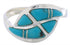 Turquoise Southwestern Silver Jewelry Ring Size 6-3/4 AX87746