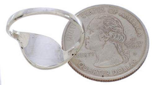 Turquoise Inlay Sterling Silver Jewelry Ring Size 5-3/4 WX40966