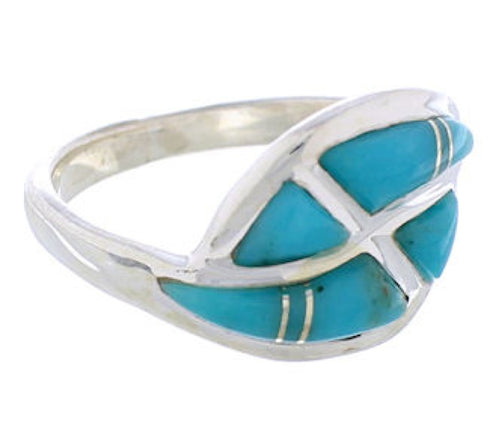 Genuine Sterling Silver Jewelry Turquoise Ring Size 4-3/4 WX41016