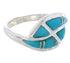 Genuine Sterling Silver Jewelry Turquoise Ring Size 4-3/4 WX41016