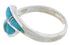 Genuine Sterling Silver Jewelry Turquoise Ring Size 4-3/4 WX41016