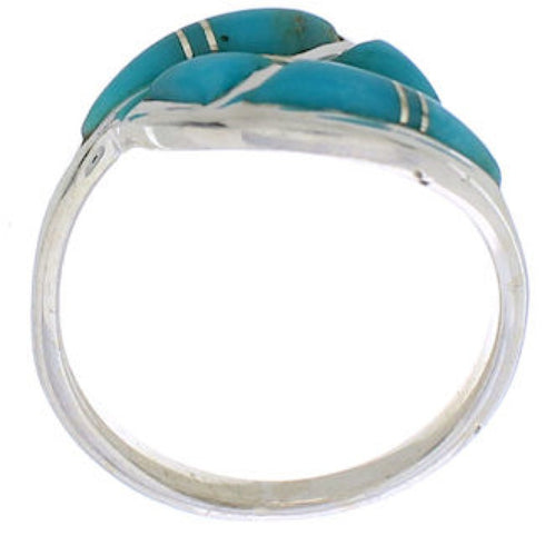 Genuine Sterling Silver Jewelry Turquoise Ring Size 4-3/4 WX41016