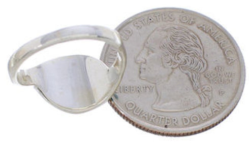 Genuine Sterling Silver Jewelry Turquoise Ring Size 4-3/4 WX41016