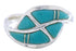 Silver Turquoise Inlay Southwestern Jewelry Ring Size 7-1/2 AX87740
