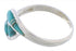 Turquoise Inlay Southwest Silver Ring Size 8-3/4 WX41029