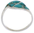 Turquoise Inlay Southwest Silver Ring Size 8-3/4 WX41029