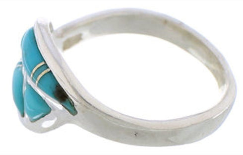 Turquoise Southwest Authentic Sterling Silver Ring Size 5-3/4 WX41040