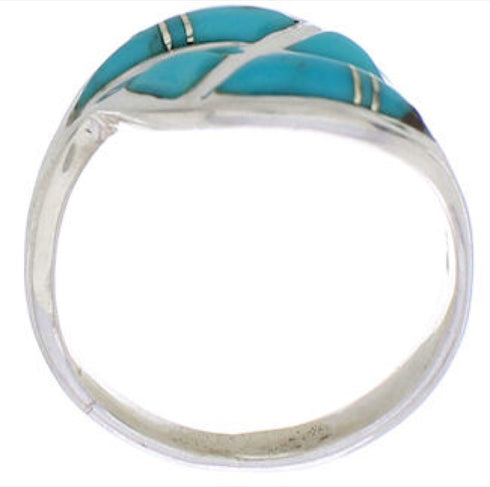 Turquoise Southwest Authentic Sterling Silver Ring Size 5-3/4 WX41040