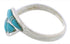Turquoise Authentic Sterling Silver Jewelry Ring Size 6 WX41046
