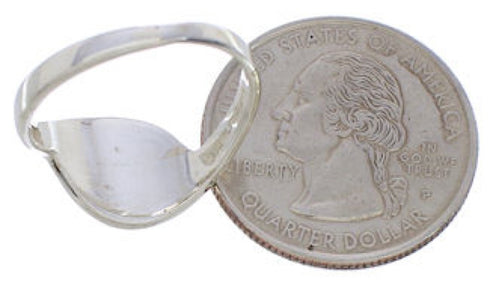 Turquoise Authentic Sterling Silver Jewelry Ring Size 6 WX41046