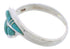 Sterling Silver Turquoise Inlay Southwestern Ring Size 8-3/4 WX41051