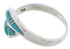 Sterling Silver Southwestern Turquoise Inlay Ring Size 7-1/2 WX41053