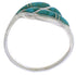 Sterling Silver Southwestern Turquoise Inlay Ring Size 7-1/2 WX41053
