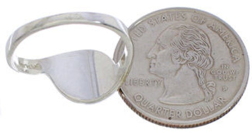 Genuine Sterling Silver Southwest Turquoise Ring Size 8-1/2WX41063