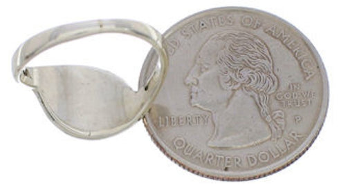 Sterling Silver Southwest Turquoise Inlay Ring Size 6-1/4 WX41066