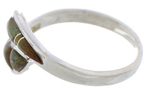 Sterling Silver Jewelry Turquoise Inlay Ring Size 8-1/4 WX41073