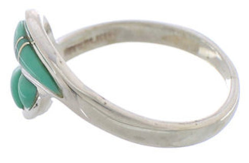Sterling Silver Jewelry Turquoise Southwest Ring Size 7-3/4 WX41083