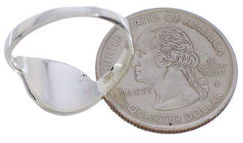 Turquoise Inlay Sterling Silver Southwest Ring Size 5-3/4 WX41105