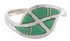 Southwest Turquoise Inlay Sterling Silver Ring Size 7-1/4 WX41111