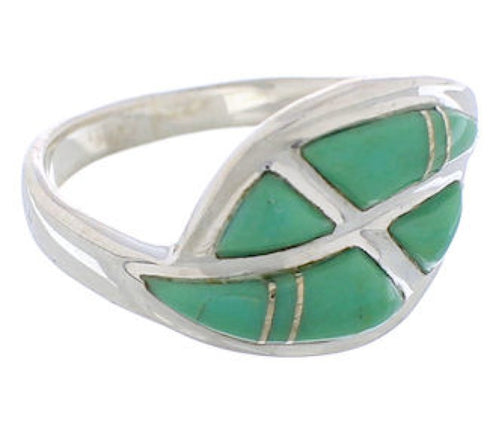 Turquoise Southwestern Sterling Silver Ring Size 6-3/4 WX41137