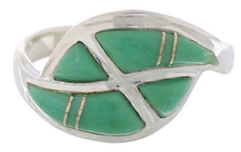 Genuine Sterling Silver Turquoise Southwestern Ring Size 7-3/4 WX41142