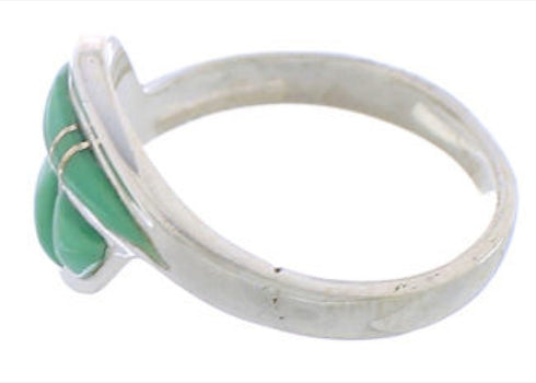 Turquoise Genuine Sterling Silver Southwestern Ring Size 8-3/4 WX41140