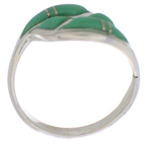 Turquoise Southwestern Sterling Silver Ring Size 6-3/4 WX41137