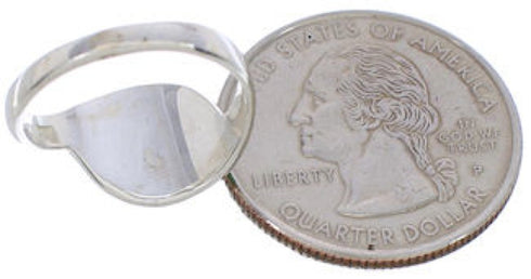 Turquoise Southwestern Sterling Silver Ring Size 6-3/4 WX41137