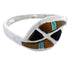 Multicolor Sterling Silver Southwest Ring Size 8-1/4 WX41256