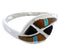 Multicolor Southwest Sterling Silver Ring Size 8-3/4 WX41258
