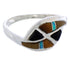 Multicolor Southwest Sterling Silver Ring Size 8-3/4 WX41258