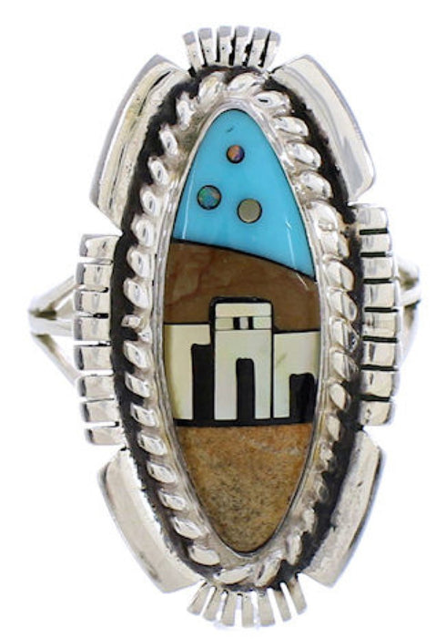 Authentic Native American Design Multicolor Ring Size 6-1/4 WX41480