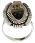Native American Design Silver Multicolor Ring Size 5-1/4 WX41489