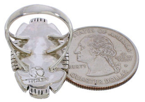 Native American Design Silver Multicolor Ring Size 5-1/4 WX41489