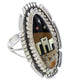 Multicolor Native American Design Silver Ring Size 6-3/4 WX41494