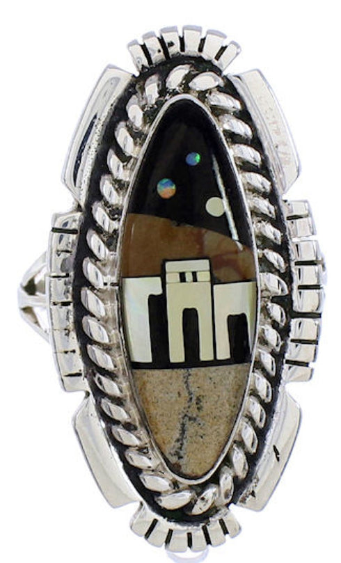 Native American Design Multicolor Southwest Ring Size 5-3/4 WX41511